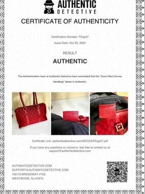 Red Gucci purse